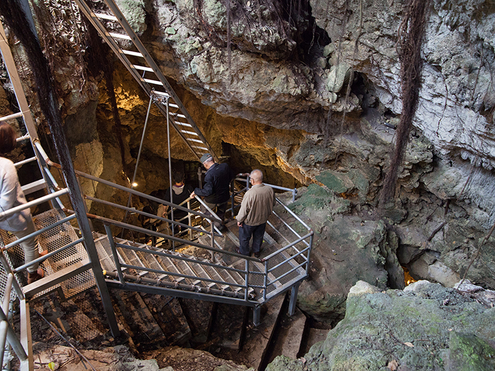 Sake cellar in Kin Limestone cave